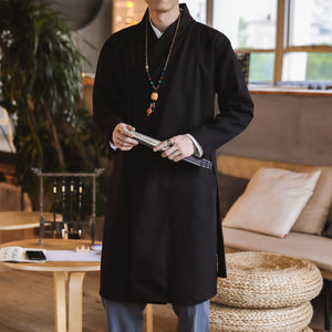 Dragon square embroidery long jacket