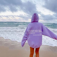 Load image into Gallery viewer, Dear message text hoodie