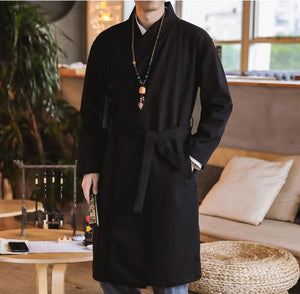 Dragon square embroidery long jacket