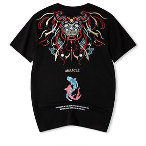 Premium embroidery miracle carp T-shirt