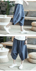 Baggy knee length harem pants