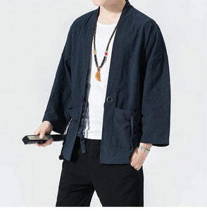 Shinobi design kimono shirt