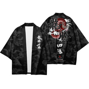 Mastery dragon kimono set top + bottoms
