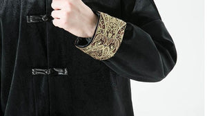 Golden accent Tang Dynasty jacket