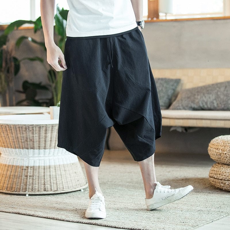 Baggy knee length harem pants