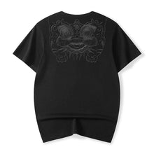 Load image into Gallery viewer, Premium embroidery silhouette lion T-shirt