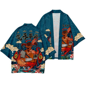 Ukiyo kimono set top + bottoms