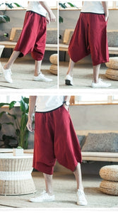 Baggy knee length harem pants