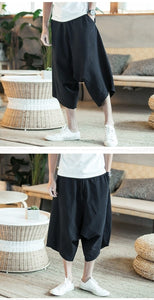 Baggy knee length harem pants