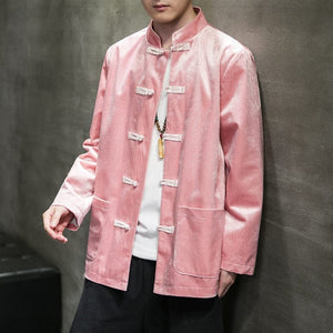 Vibrant solid Tang Dynasty jacket