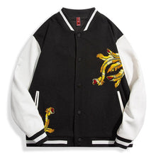 Load image into Gallery viewer, Golden Phoenix embroidery baseball jacket