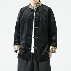 Golden accent Tang Dynasty jacket