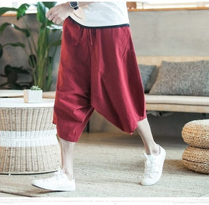 Baggy knee length harem pants