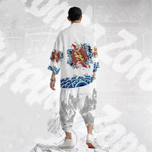 Load image into Gallery viewer, Koi splash kimono set top + bottoms
