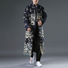 Load image into Gallery viewer, Tang Chinese dragon extra long jacket