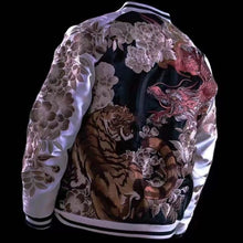 Load image into Gallery viewer, Hyper premium embroidery fire dragon fierce tiger sukajan souvenir jacket