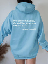 Load image into Gallery viewer, Dear message text hoodie