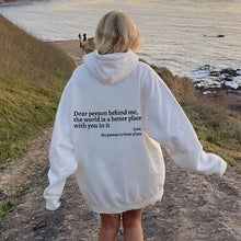 Load image into Gallery viewer, Dear message text hoodie
