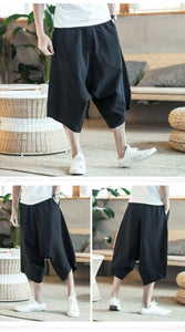 Baggy knee length harem pants