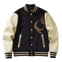 Load image into Gallery viewer, Ultra premium midnight beast embroidery sukajan baseball jacket