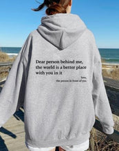 Load image into Gallery viewer, Dear message text hoodie