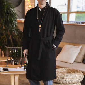 Dragon square embroidery long jacket