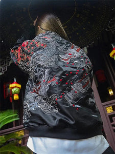 Hyper premium embroidery ghost dragon sukajan jacket