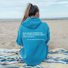 Load image into Gallery viewer, Dear message text hoodie