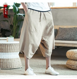 Baggy knee length harem pants