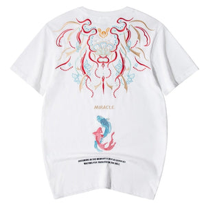 Premium embroidery miracle carp T-shirt