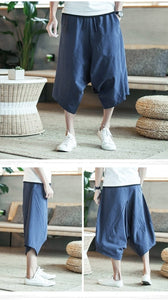 Baggy knee length harem pants