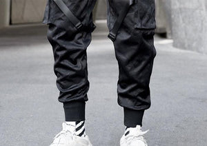 Dark carbon cargo pants