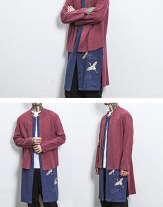 Double layer crane long jacket