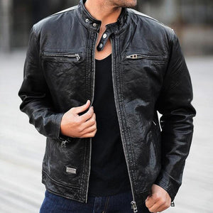 Genuine sheepskin skin motorcycle jacket