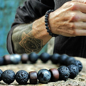 Lava Tibetan stone bracelet