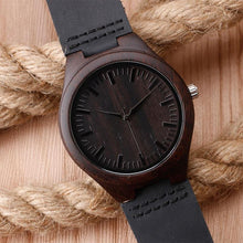 Load image into Gallery viewer, Darkwood watch genuine leather strap