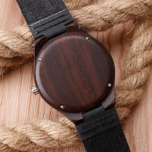 Load image into Gallery viewer, Darkwood watch genuine leather strap