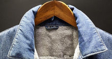 Load image into Gallery viewer, Fleece lining vintage denim jacket