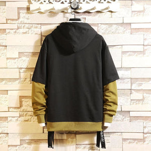 Double layer street style hoodie