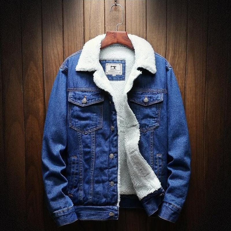 Vintage fleece lined denim jacket