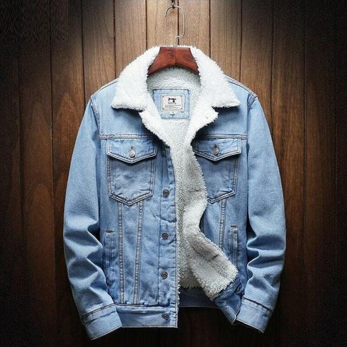 Vintage fleece lined denim jacket