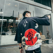 Load image into Gallery viewer, Japanese rising wave kimono