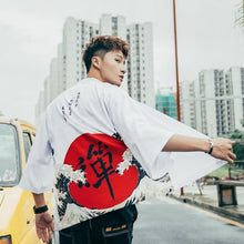 Load image into Gallery viewer, Japanese rising wave kimono