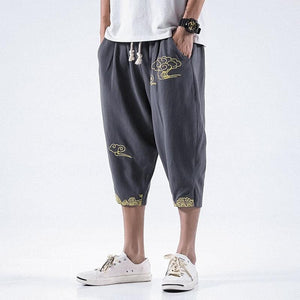 Golden cloud linen pants