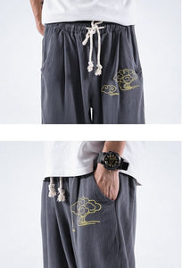 Golden cloud linen pants