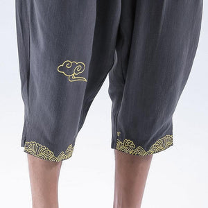 Golden cloud linen pants