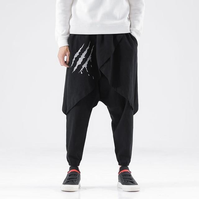 Animal scratch harem pants