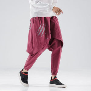 Animal scratch harem pants