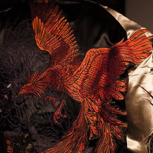 Hyper premium fire phoenix & tiger sukajan jacket
