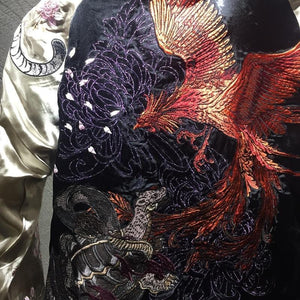 Hyper premium fire phoenix & tiger sukajan jacket